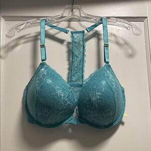 Victoria's Secret Teal Lace Racerback Bra